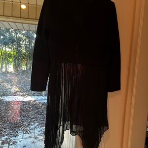 Chic Black Sheer Layered Dress